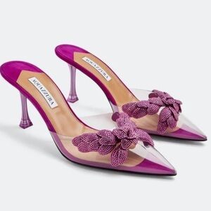 NEW NIB AQUAZZURA Galactic Flower Heels 36.5